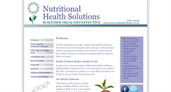 Desktop Screenshot of nutritionalhealthsolutions.co.uk